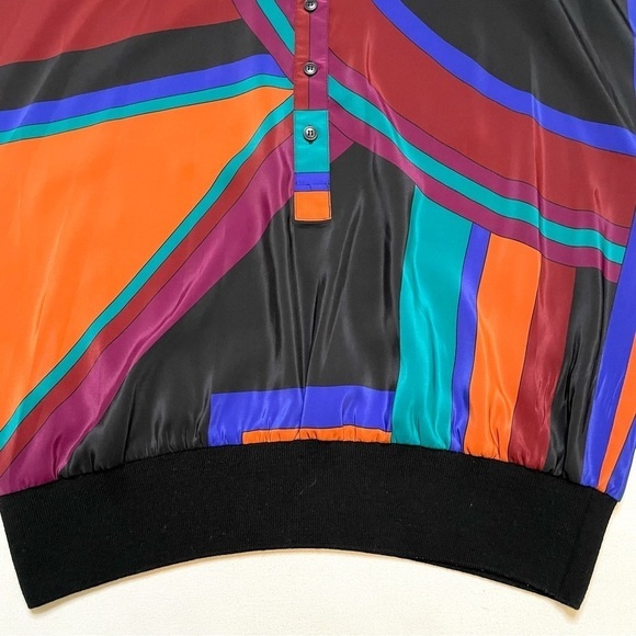 VTG 80s 90s color block multi colored top 18W - Picture 3 of 12